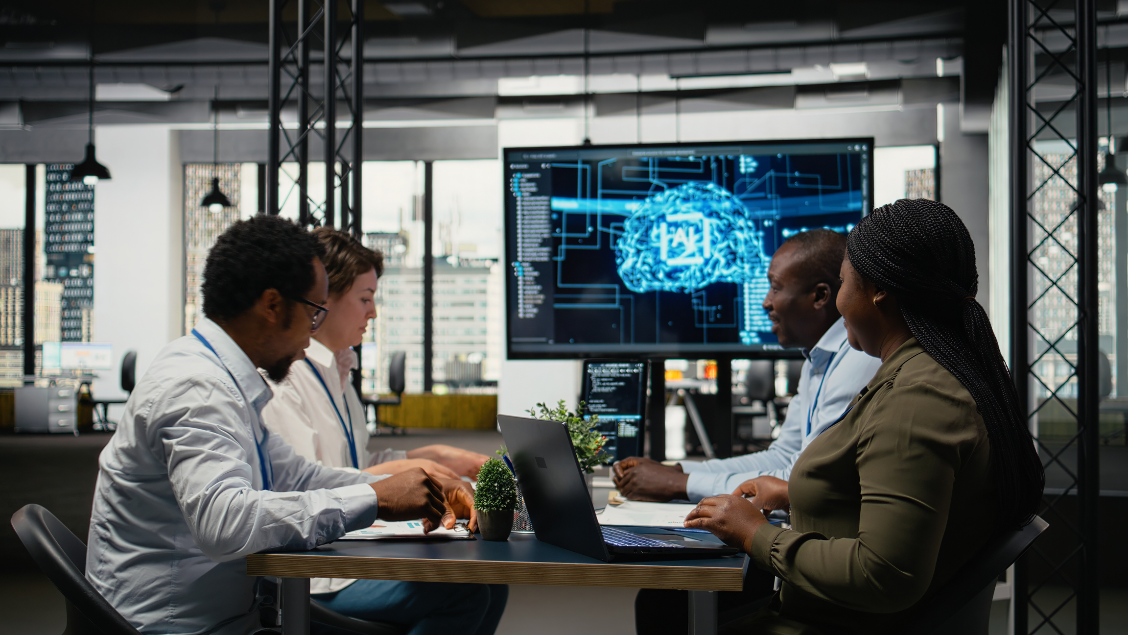 AITECHNIC team working on AI automation